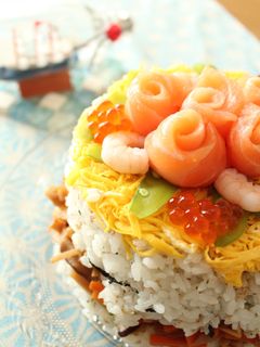 七夕☆ちらし寿司ケーキ-レシピのメイン写真