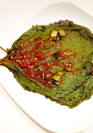 韓国家庭料理 エゴマの葉キムチ-レシピのメイン写真