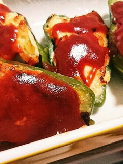 鶏ミンチで♪ヘルシーなピーマンの肉詰め-レシピのメイン写真