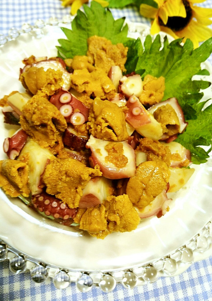 半夏生♡たことウニの和え物☆わさび醤油-レシピのメイン写真