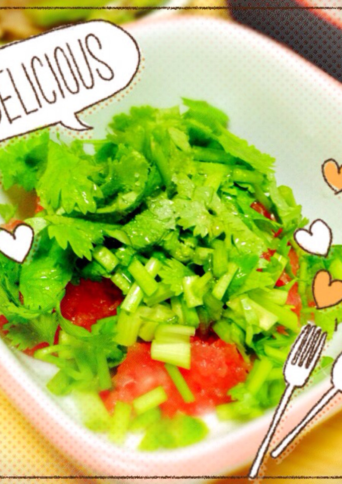 まぐろとパクチーの和え物-レシピのメイン写真