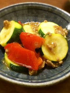ズッキーニとパプリカのひき肉炒め-レシピのメイン写真