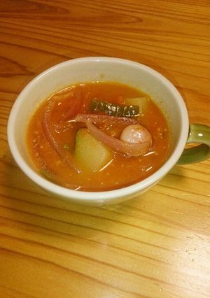 簡単♪トマトと夏野菜スープ-レシピのメイン写真