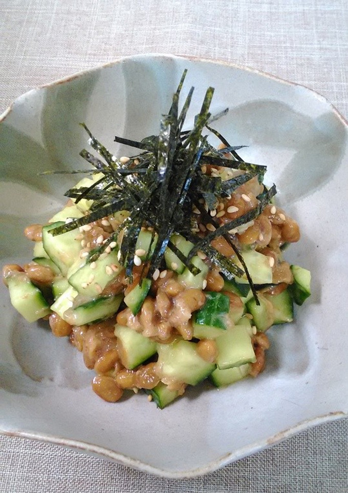 たたき梅ときゅうり納豆和え♪-レシピのメイン写真
