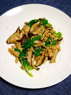 簡単!ツナと椎茸の胡麻中華炒め-レシピのメイン写真