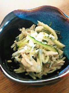 きゅうりと鶏ササミの胡麻マヨサラダ-レシピのメイン写真