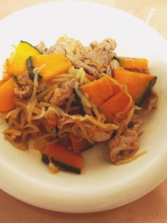 かぼちゃと豚肉の節約野菜炒め-レシピのメイン写真