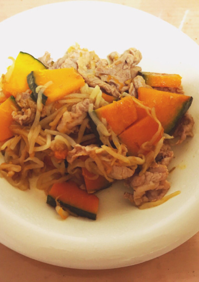 かぼちゃと豚肉の節約野菜炒め-レシピのメイン写真