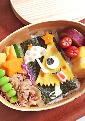唐傘オバケ弁当☆雨の日☆キャラ弁☆簡単-レシピのメイン写真