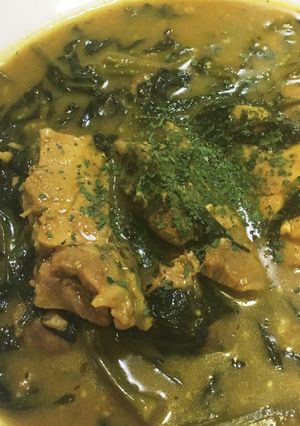 旬野菜！空芯菜と茹で鶏のヘルシーカレー-レシピのメイン写真