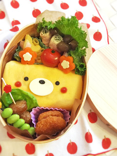 クマちゃん弁当♡オムライス♡簡単キャラ弁-レシピのメイン写真