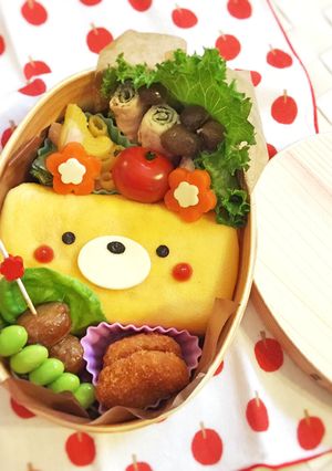 クマちゃん弁当♡オムライス♡簡単キャラ弁-レシピのメイン写真