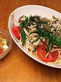 ジュンサイとトマトの冷製パスタ