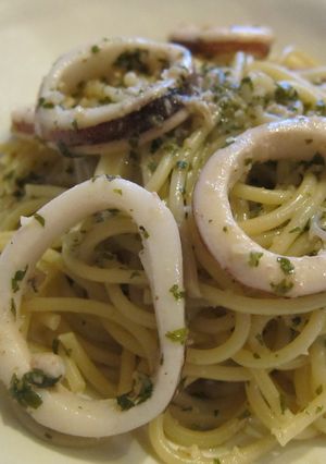 イカとしそのジェノベーゼ風パスタ-レシピのメイン写真