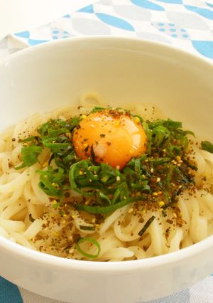 旅行の友de釜玉うどん-レシピのメイン写真