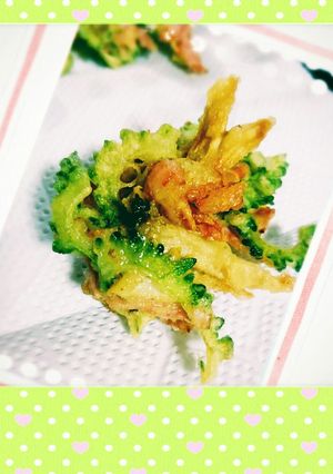 苦くない！ゴーヤとベーコンのかき揚げ☆-レシピのメイン写真