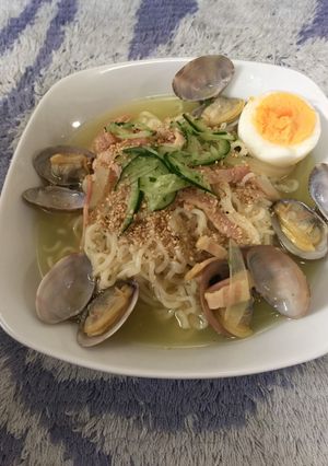 さっぱり冷え冷えボンゴレロッソ拉麺-レシピのメイン写真
