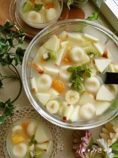 子供が喜ぶ豆腐白玉のカルピスポンチ♪-レシピのメイン写真