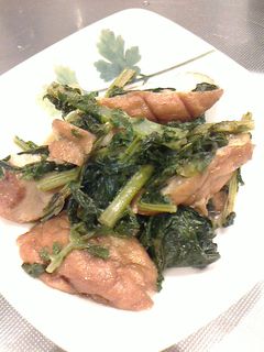紀文 魚河岸あげ®と大根葉の甘辛炒め-レシピのメイン写真