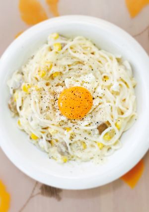簡単！カルボナーラ風うどん！-レシピのメイン写真
