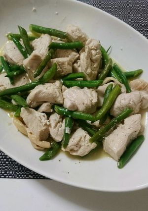 鶏胸肉といんげんのレモンソテー-レシピのメイン写真