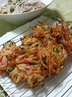 にんじんと玉ねぎのお財布お助けかき揚げ-レシピのメイン写真