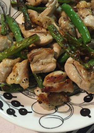 鶏肉とインゲンのシンプル炒め-レシピのメイン写真