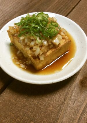 大根おろし和風ドレッシングがけで厚揚げを-レシピのメイン写真