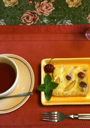 サクランボのクラフティ風プディング-レシピのメイン写真