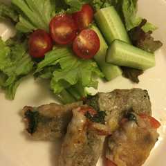 รูปของ ☆豚薄切り肉の大葉トマト包み焼き☆