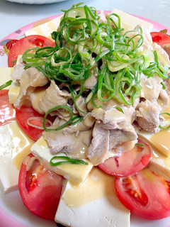 簡単なヘルシー豆腐と冷しゃぶのサラダ-レシピのメイン写真