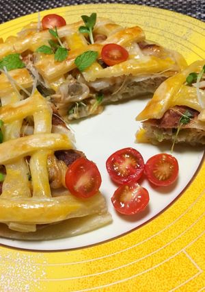 王将餃子のイタリアンパイ-レシピのメイン写真