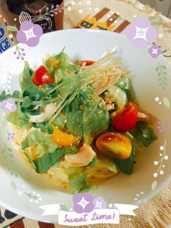 コンニャク麺deチリサラダ冷麺-レシピのメイン写真