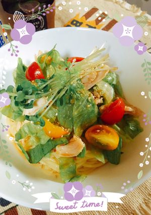 コンニャク麺deチリサラダ冷麺-レシピのメイン写真