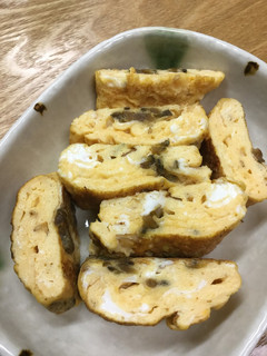 ゴーヤの佃煮を入れた卵焼き-レシピのメイン写真