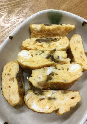 ゴーヤの佃煮を入れた卵焼き-レシピのメイン写真