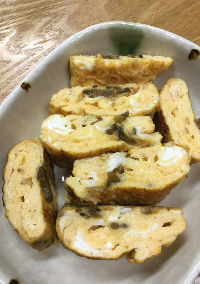 ゴーヤの佃煮を入れた卵焼き-レシピのメイン写真
