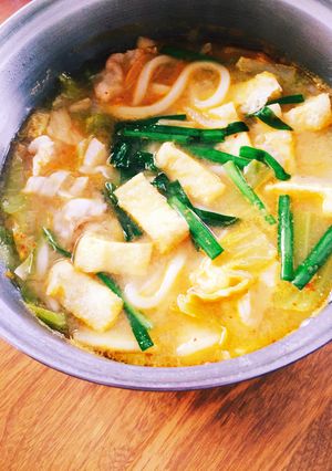 ほっこりあったかキムチうどん♡-レシピのメイン写真