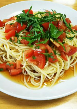 簡単！冷製トマトパスタ-レシピのメイン写真