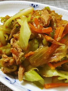 簡単!ツナと野菜の焼肉風-レシピのメイン写真