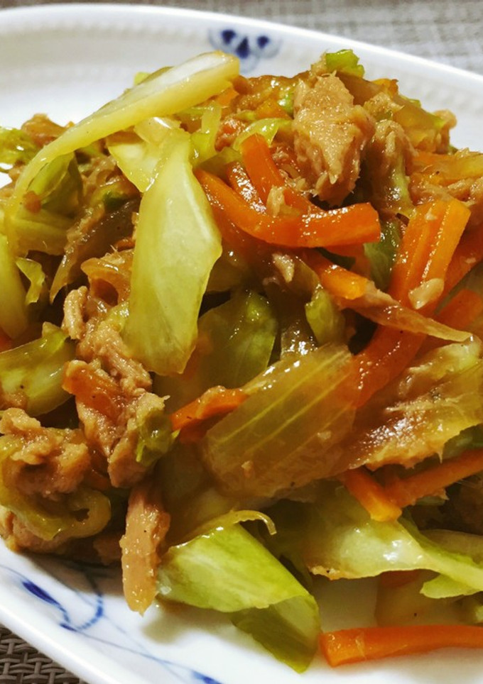 簡単！ツナと野菜の焼肉風-レシピのメイン写真