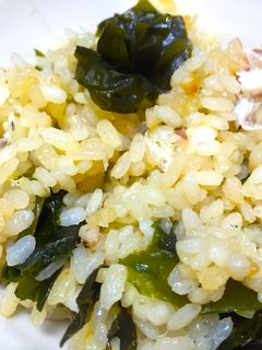鯵とわかめの炊き込みご飯-レシピのメイン写真