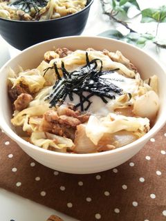 サバ缶で簡単!サバとキャベツの丼-レシピのメイン写真