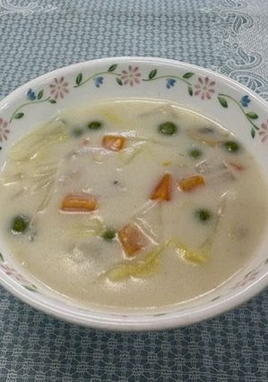 春キャベツのクラムチャウダー【柏市学校給食】-レシピのメイン写真