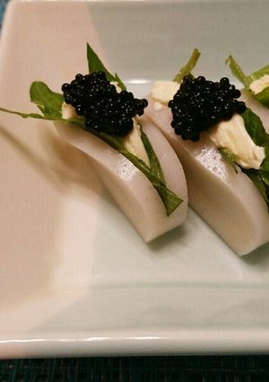 かまぼこおつまみ 魚卵添え-レシピのメイン写真