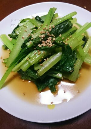 簡単!小松菜の炒め物-レシピのメイン写真