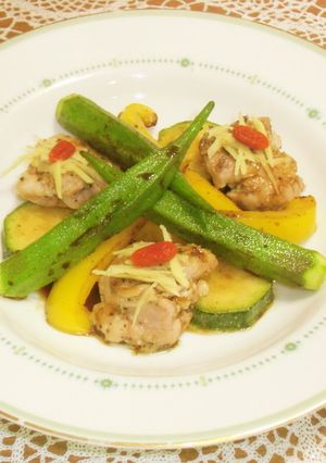 夏野菜と鶏肉のソテー-レシピのメイン写真