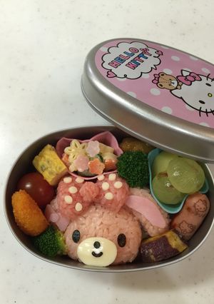 キャラ弁 ぽんぽんリボン-レシピのメイン写真