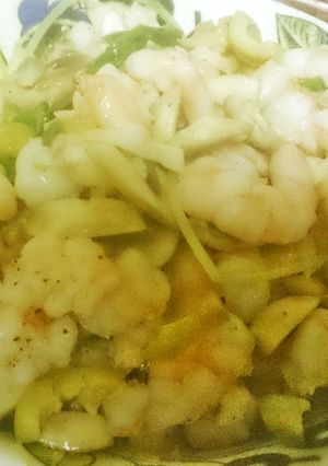 水菜＋アボカド＋海老のサラダ-レシピのメイン写真