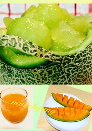 食育☆メロン☆シャーベット☆ジュース-レシピのメイン写真